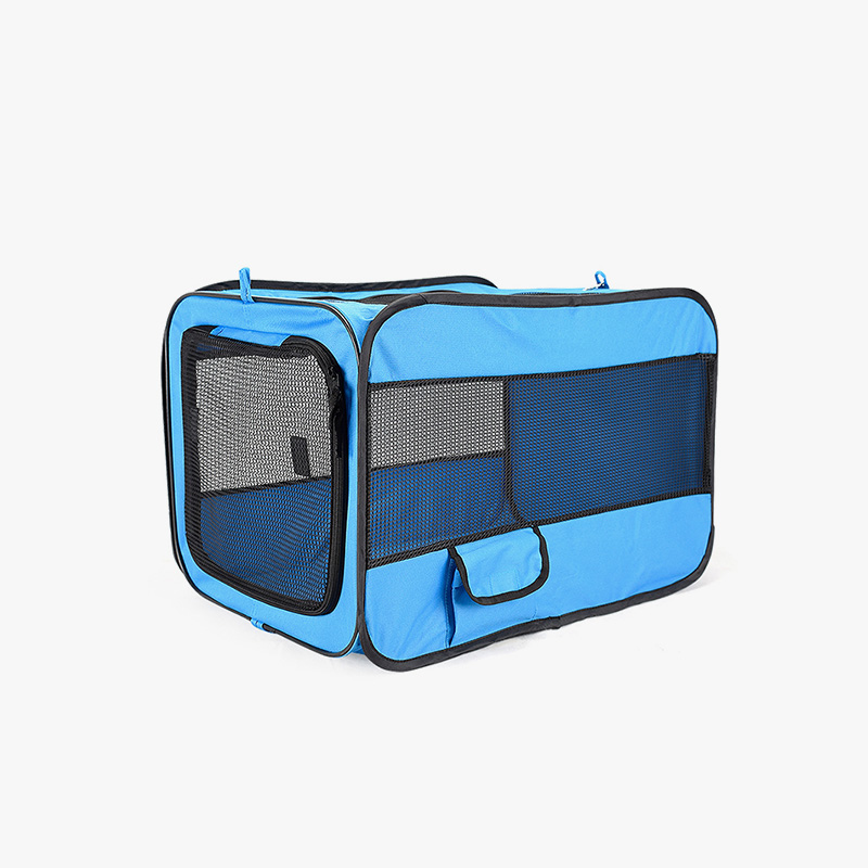 Large blue pet roller shutter twist dog tent